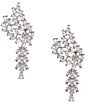 Cezanne C by Cezanne Statement Drop Earrings, Color:Silver/CZ - Image 1