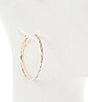 Cezanne C by Cezanne Triangle Hoop Earrings, Color:Gold/CZ - Image 2