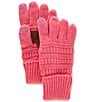 Color:New Candy Pink - Image 1 - C.C. Beanies Solid Ribbed Gloves