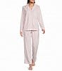 Cabernet Arabesque Pink Long Sleeve Notch Collar Fleece Long Pajama Set - Image 1