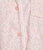 Cabernet Arabesque Pink Long Sleeve Notch Collar Fleece Long Pajama Set - Image 3
