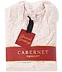 Cabernet Arabesque Pink Long Sleeve Notch Collar Fleece Long Pajama Set - Image 4