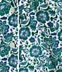 Cabernet Ditsy Floral Long Sleeve Notch Collar Fleece Long Pajama Set - Image 3