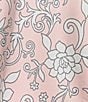 Cabernet Floral Print Long Sleeve Notch Collar Coordinating Long Knit Pajama Set, Color:Pink Floral - Image 3