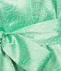 Cabernet Leafy Satin 3/4 Sleeve Coordinating Wrap Robe, Color:Leafy Solid - Image 3