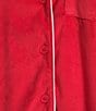 Cabernet Long Sleeve Notch Collar Fleece Long Pajama Set - Image 3