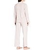 Cabernet Long Sleeve Notch Collar Long Fleece Dotted Print Pajama Set, Color:Pink Dot - Image 2