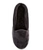 Color:Black - Image 5 - Microfiber Velour Moccasin Slippers