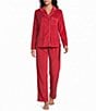 Cabernet Petite Long Sleeve Notch Collar Fleece Pajama Set - Image 1