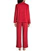 Cabernet Petite Long Sleeve Notch Collar Fleece Pajama Set - Image 2