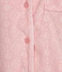 Cabernet Pink Medallion Print Long Sleeve Notch Collar Fleece Long Pajama Set - Image 3