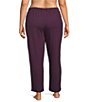 Cabernet Plus Size Solid French Terry Wide Leg Coordinating Sleep Pants - Image 2