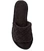 Color:Black - Image 5 - Quilted Microfiber Terry Slippers