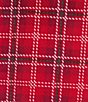 Cabernet Red Plaid Print Long Sleeve Notch Collar Fleece Long Pajama Set - Image 5