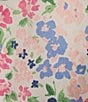Color:Ditsy Garden - Image 3 - Satin Ditsy Garden Print 3/4 Kimono Sleeve Coordinating Short Wrap Robe