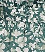 Cabernet Satin Floral Print 3/4 Sleeve Coordinating Wrap Robe - Image 3