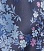 Color:Navy Floral - Image 3 - Satin Floral Sleeveless V-Neck Chemise