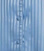 Cabernet Satin Striped Short Sleeve Notch Collar Capri Pajama Set, Color:Bliss Blue Stripe - Image 3