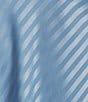 Cabernet Sleeveless V-Neck Woven Satin Striped Coordinating Chemise, Color:Bliss Blue Stripe - Image 3