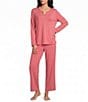 Cabernet Solid French Terry Henley Neck Long Sleeve Coordinating Sleep Top - Image 3