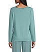 Cabernet Solid French Terry Henley Neck Long Sleeve Coordinating Sleep Top - Image 6