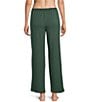 Cabernet Solid French Terry Wide Leg Coordinating Sleep Pant, Color:Sycamore - Image 2
