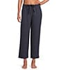 Cabernet Solid French Terry Wide Leg Coordinating Sleep Pants - Image 3