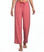 Cabernet Solid French Terry Wide Leg Coordinating Sleep Pants - Image 1