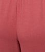 Cabernet Solid French Terry Wide Leg Coordinating Sleep Pants - Image 3