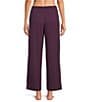 Cabernet Solid French Terry Wide Leg Coordinating Sleep Pants - Image 2