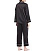 Color:Black - Image 2 - Solid Satin Coordinating Pajama Set