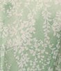 Color:Green Floral - Image 3 - Woven Satin Floral Print Shawl Collar 3/4 Kimono Sleeve Tie Waist Short Robe