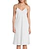 Cabernet Woven Solid Satin Sleeveless V-Neck Pocketed Chemise - Image 4
