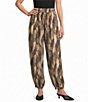 Calessa Animal Print Coordinating Harem Ankle Pants - Image 1