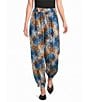 Calessa Animal Te Dye Print Rayon Harem Ankle Pants - Image 1