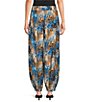 Calessa Animal Te Dye Print Rayon Harem Ankle Pants - Image 2