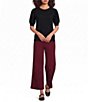 Calessa Coordinating Knit Check Straight Leg Crop Pants - Image 3