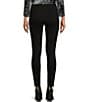 Color:Black - Image 2 - Deluxe Front Seam High Waisted Knit Denim Pull-On Leggings