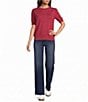 Calessa Denim Wide Leg Ankle Pants - Image 3