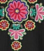 Calessa Embroidered Split V-Neck 3/4 Sleeve Tunic - Image 6