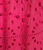 Calessa Embroidered Square Neck Elbow Sleeve Pullover Dress, Color:Pink - Image 3