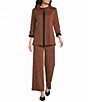 Calessa Jacquard Knit Wide Leg Pull-On Coordinating Pants - Image 3