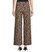 Calessa Knit Animal Print Wide Leg Pull-On Coordinating Pants - Image 2