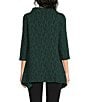 Calessa Knit Cowl Neck 3/4 Sleeve Tunic - Image 2