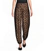 Calessa Knit Leopard Print Coordinating Balloon Ankle Pants - Image 1