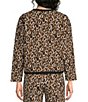 Calessa Knit Leopard Print Round Neck Long Sleeve Button Front Coordinating Jacket - Image 2