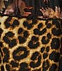 Calessa Knit Mixed Print Elastic Boat Neck 3/4 Sleeve Top - Image 4