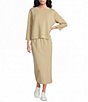 Calessa Knit Modal A-Line Midi Skirt - Image 5