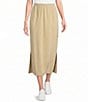 Calessa Coordinating Knit Modal Shift Midi Skirt - Image 1