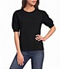 Calessa Knit Round Neck Short Sleeve Sweater - Image 1